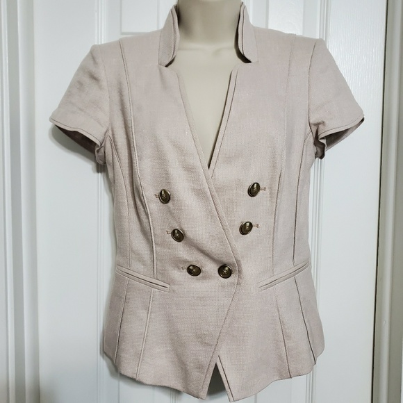 White House Black Market Jackets & Blazers - WHBM Short Sleeved Tweed Jacket Blazer Size 2